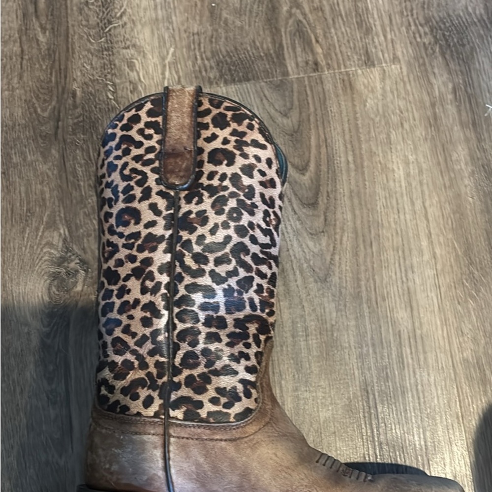 Ariat Women's Leopard Print Western Boots - Brown and Black